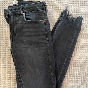Woman’s skinny jeans - ripped bottom